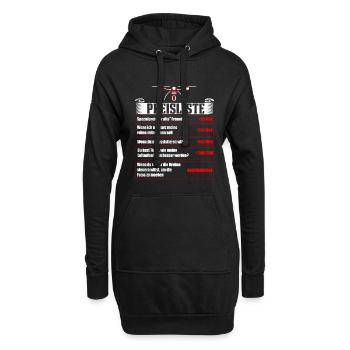 Drohnen Preisliste für Drohnenpiloten und Fotodien - Hoodie-Kleid - Schwarz - Vorne