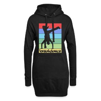 Breakdance Breakdancing BBoy Tanzen Breakdancer - Hoodie-Kleid - Schwarz - Vorne