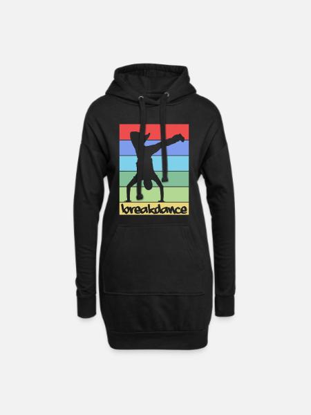 Breakdance Breakdancing BBoy Tanzen Breakdancer - Hoodie-Kleid - Schwarz
