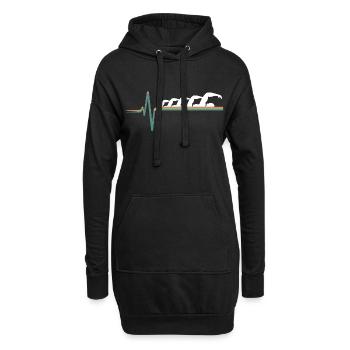 Maillot de bain de piscine - Sweat-shirt à capuche long Femme - noir - Devant
