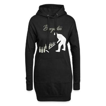 Bier Garten lustiger Garten Spruch Geschenkidee - Hoodie-Kleid - Schwarz - Vorne