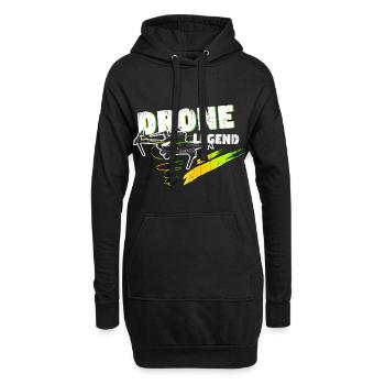 Drone cadeau hobby - Sweat-shirt à capuche long Femme - noir - Devant
