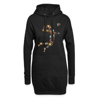 volley-ball - Sweat-shirt à capuche long Femme - noir - Devant