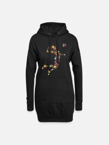 volley-ball - Sweat-shirt à capuche long Femme - noir