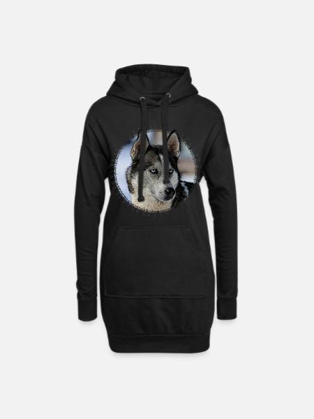 Husky - Hoodie-Kleid - Schwarz