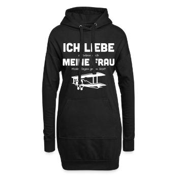 Modellflieger RC Pilot fliegen Kunstflug Geschenk - Hoodie-Kleid - Schwarz - Vorne