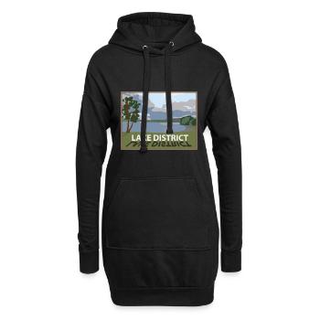 Lake District Windermere in den Seen Cumbria - Hoodie-Kleid - Schwarz - Vorne