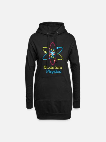 Quantum Physics - Hoodie-Kleid - Schwarz