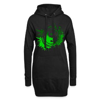 Nature Ying Yang Protection de l’environnement Équilibre Geschen - Sweat-shirt à capuche long Femme - noir - Devant