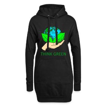 Protection du climat. Sauvez le monde. T-Shirt Design - Sweat-shirt à capuche long Femme - noir - Devant
