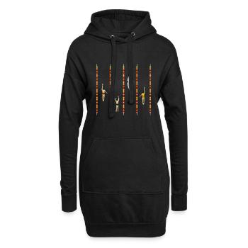 Natation - Chemise cadeau de sports nautiques d'été - Sweat-shirt à capuche long Femme - noir - Devant