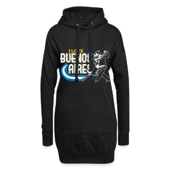 Argentins Buenos Aires - Sweat-shirt à capuche long Femme - noir - Devant