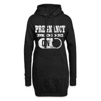 Schwangerschaft - Hoodie-Kleid - Schwarz - Vorne
