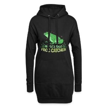 Der beste Froschfänger der Welt - Hoodie-Kleid - Schwarz - Vorne