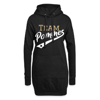 Team Pommes | Édition Gold | Les frites sont cool - Sweat-shirt à capuche long Femme - noir - Devant