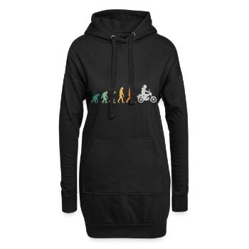 Moped DDR Mofa Ost S51 Evolution Retro Geschenk - Hoodie-Kleid - Schwarz - Vorne