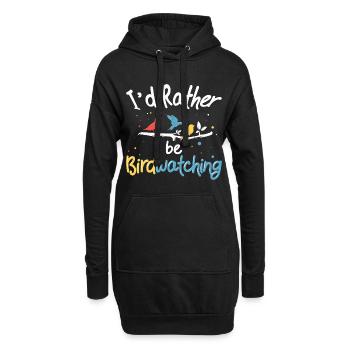 Oiseau Observateur ornithologue oiseaux - Sweat-shirt à capuche long Femme - noir - Devant