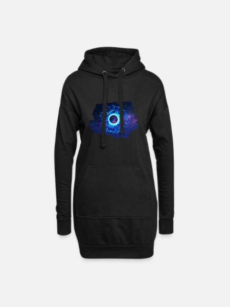 Black Hole - Astronomy - Hoodie Dress - black