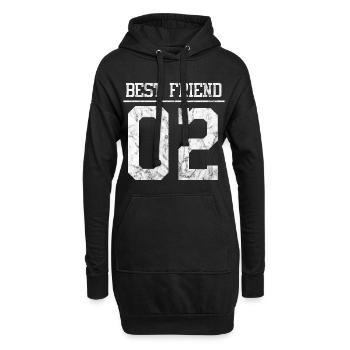 Beste Freunde Best Friends - Hoodie-Kleid - Schwarz - Vorne