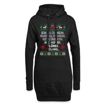 Lustiges ein Glühwein swei Glühwein Xmas Geschenk - Hoodie-Kleid - Schwarz - Vorne