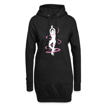 Pirouette Figure Skating - Hoodie-Kleid - Schwarz - Vorne