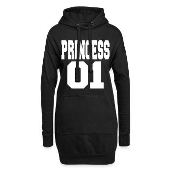 Chemise PRINCESS 01 design #blanc - Sweat-shirt à capuche long Femme - noir - Devant
