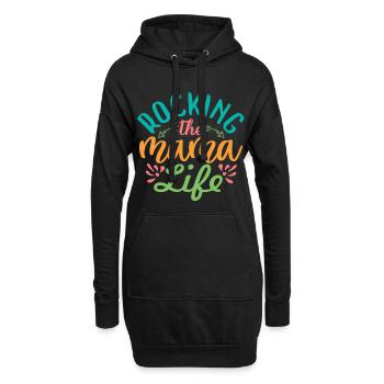bercer la vie de maman 01 - Sweat-shirt à capuche long Femme - noir - Devant