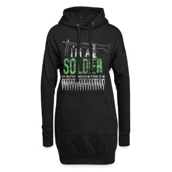 Frere soldat cadeau - Sweat-shirt à capuche long Femme - noir - Devant