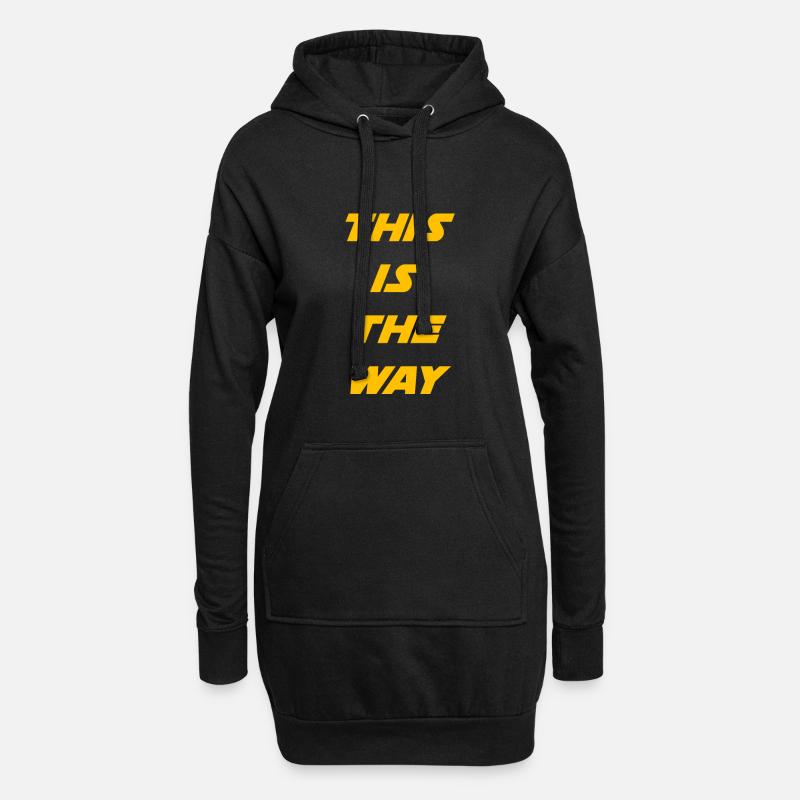 das ist der weg05 - Hoodie-Kleid - Schwarz