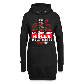 "Ein Grillmaster Kommt Nicht Dans Le Den Himmel - Sweat-shirt à capuche long Femme - noir - Devant