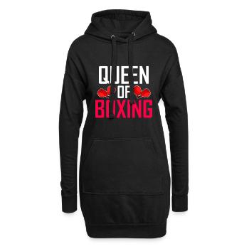 Reine de boxe - Sweat-shirt à capuche long Femme - noir - Devant
