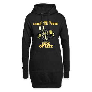 Flèche fléchette Toujours regarder du côté fléchette de la vie - Sweat-shirt à capuche long Femme - noir - Devant