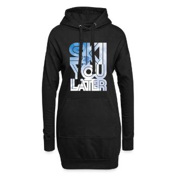 Ski You Later - Hoodie-Kleid - Schwarz - Vorne