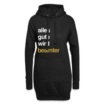 Lustiger Beamten Sprüche - Hoodie-Kleid - Schwarz - Vorne