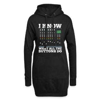 Sound Engineer T-Shirt - Hoodie-Kleid - Schwarz - Vorne