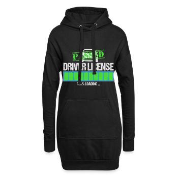 Permis de conduire réussi - Sweat-shirt à capuche long Femme - noir - Devant
