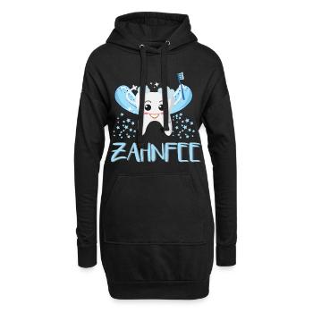 Zahn und Zahnarzt Zahnfee Geschenk mit magisch - Hoodie-Kleid - Schwarz - Vorne