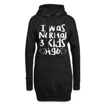 Ich war normalerweise vor 3 Kindern - Hoodie-Kleid - Schwarz - Vorne