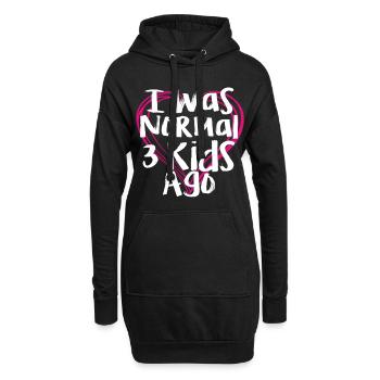 Ich war normalerweise vor 3 Kindern - Hoodie-Kleid - Schwarz - Vorne
