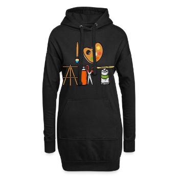 Painting Tee For Painters Artist Tools Tshirt - Hoodie Dress - black - Front