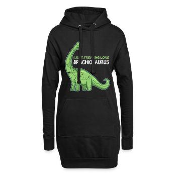 DINO - Sweat-shirt à capuche long Femme - noir - Devant