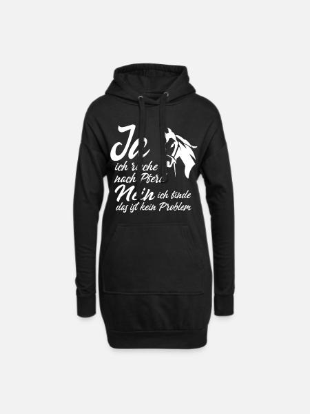 Pferde Spruch - Hoodie-Kleid - Schwarz