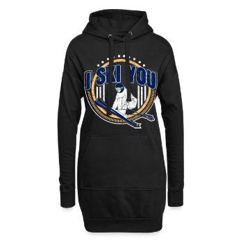 Ski fahren Abfahrt Lehrer Geschenk - Hoodie-Kleid - Schwarz - Vorne