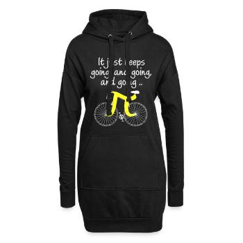 Pi. Continue juste de continuer. - Sweat-shirt à capuche long Femme - noir - Devant