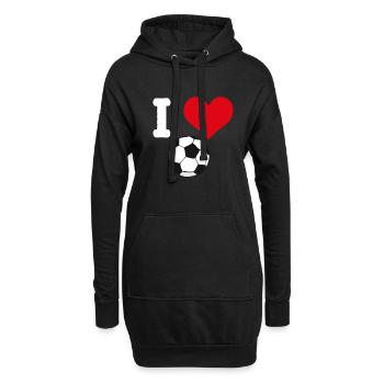 J'adore le soccer - Joueurs de soccer soccer - Sweat-shirt à capuche long Femme - noir - Devant