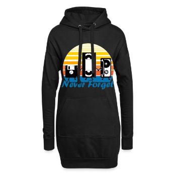Never Forget - Hoodie-Kleid - Schwarz - Vorne