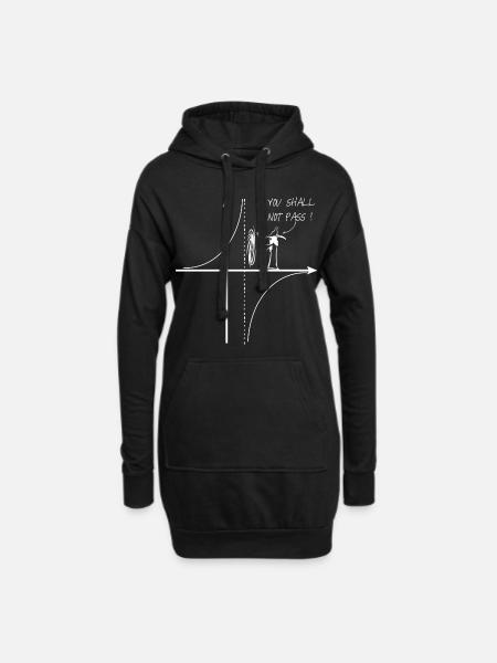 Ne passera pas - Sweat-shirt à capuche long Femme - noir