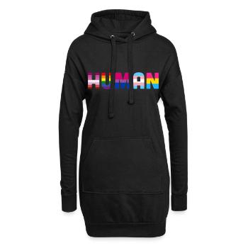 LGBT Flage Pansexuell Transgender Gay Pride - Hoodie-Kleid - Schwarz - Vorne