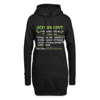 Accountant in Accrual world - Hoodie-Kleid - Schwarz - Vorne