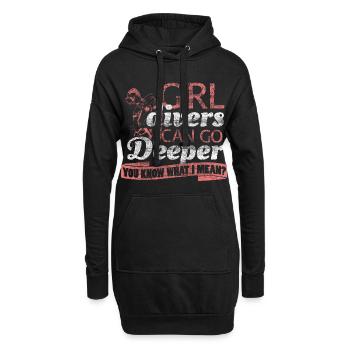 Tauchen Wasser Taucherbrille Geschenk - Hoodie-Kleid - Schwarz - Vorne